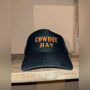 Black and Orange Trucker Cowboy Hat